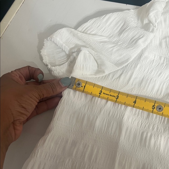 🆕 SHEIN VCAY Summer Holiday White Woven Shirt With Bow-Tie Back Detail - Picture 7 of 10